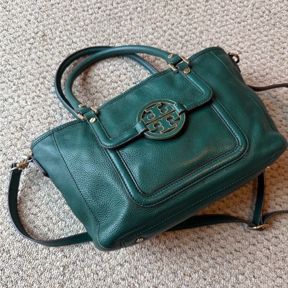 Tory Burch Forest Green Satchel